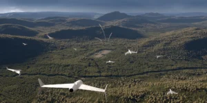 MBDA Deluge one-way effector in flight, 3D render. © MBDA
